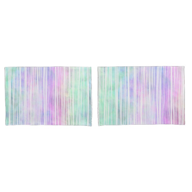 pale rainbow brush stroke stripes : pillow case (Front-Set)