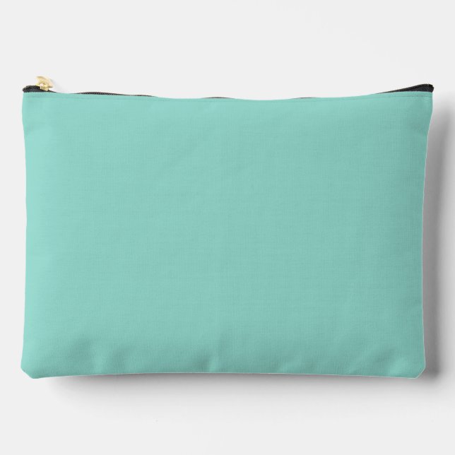 Pale Robin Egg Blue Solid Color Accessory Pouch (Front)