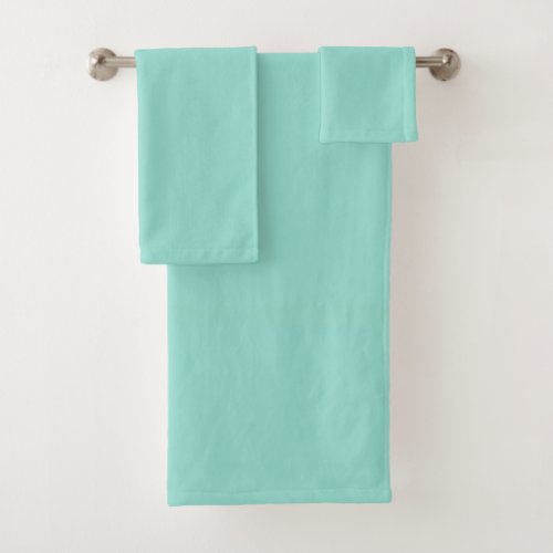 Pale Robin Egg Blue Solid Color Bath Towel Set