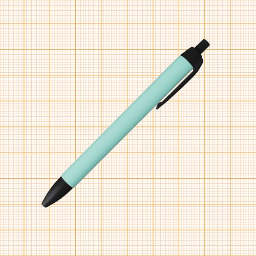 Pale Robin Egg Blue Solid Color Black Ink Pen