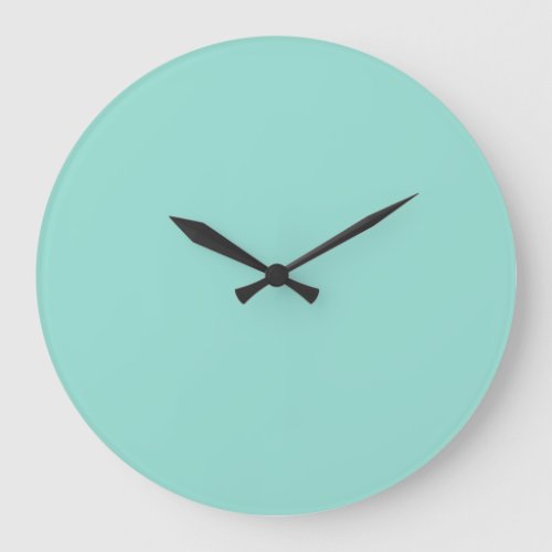 Pale Robin Egg Blue Solid Color Large Clock