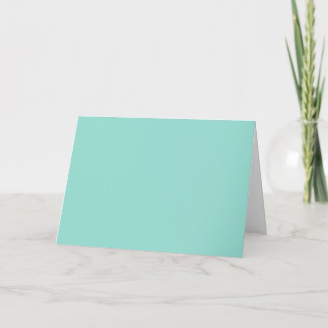 Pale Robin Egg Blue Solid Color Thank You Card (Front)