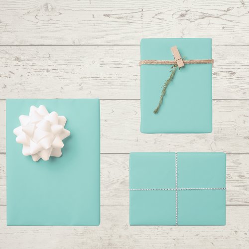 Pale Robin Egg Blue Solid Color Wrapping Paper Sheets