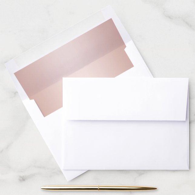 Pale Rose Gold Ombre Envelope Liner (Desk)