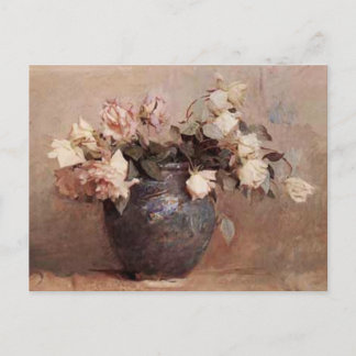 Pale Roses - Postcard