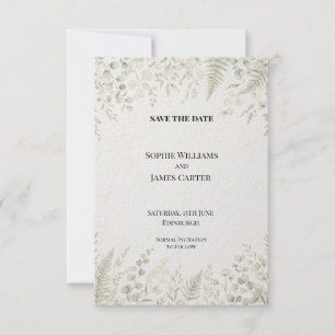 Pale Sage Eucalyptus Fern Wedding Save The Date