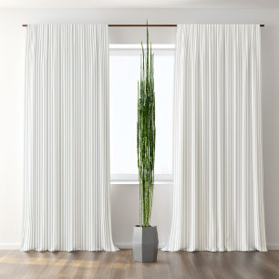 Pale Sage Green And White Vertical Stripes Blackout Curtains