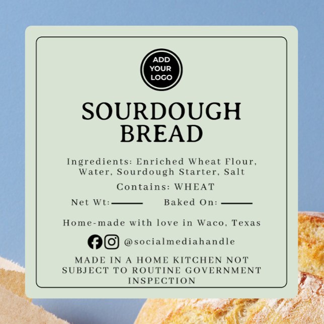 Pale Sage Sourdough Ingredient Cottage Sticker (Creator Uploaded)