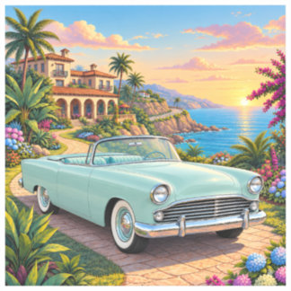 Pale Seafoam Convertible Coastal Sun Sticker