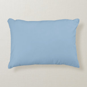 Pale Sky Blue Solid Color Print Accent Pillow