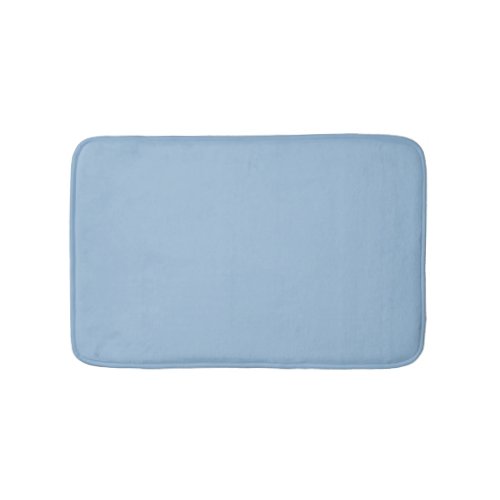 Pale Sky Blue Solid Color Print Bath Mat