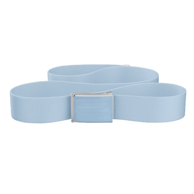 Pale Sky Blue Solid Color Print Belt (Zig-Zag)