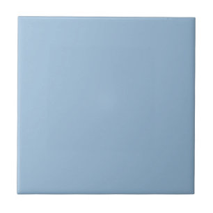 Pale Sky Blue Solid Color Print Ceramic Tile