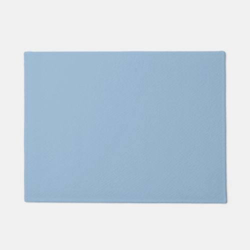 Pale Sky Blue Solid Color Print Doormat