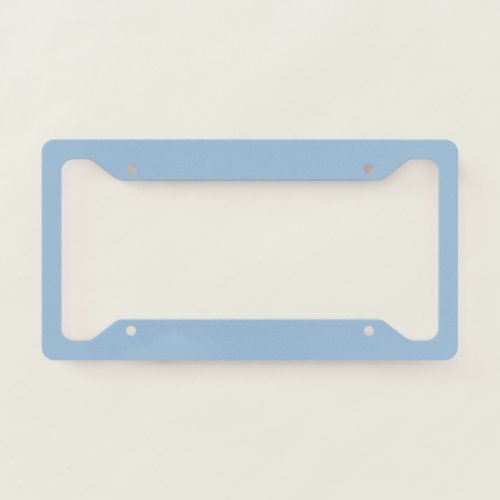 Pale Sky Blue Solid Color Print License Plate Frame