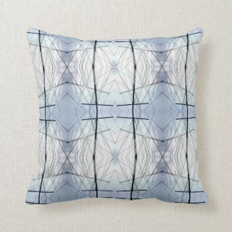Pale Sky Blue White and Black Line Abstract