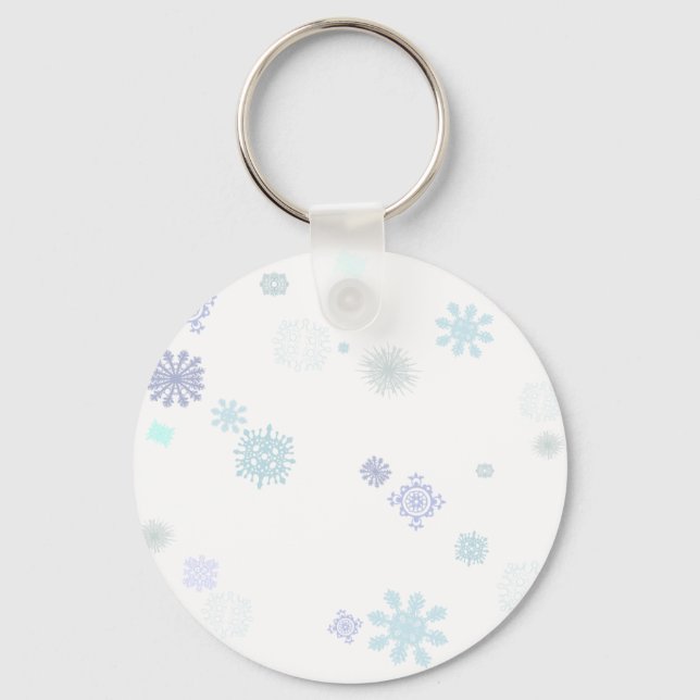 Pale Snowflakes Keychain (Front)