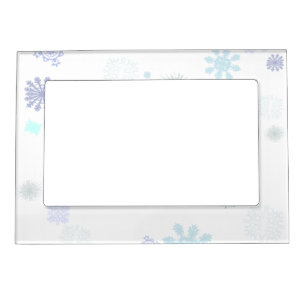 Pale Snowflakes Magnetic Frame