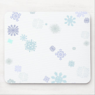 Pale Snowflakes Mouse Pad