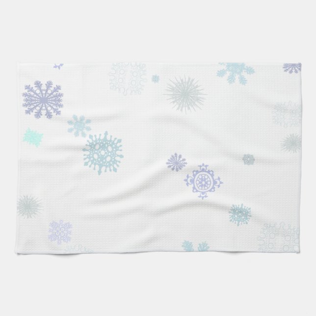 Pale Snowflakes Towel (Horizontal)