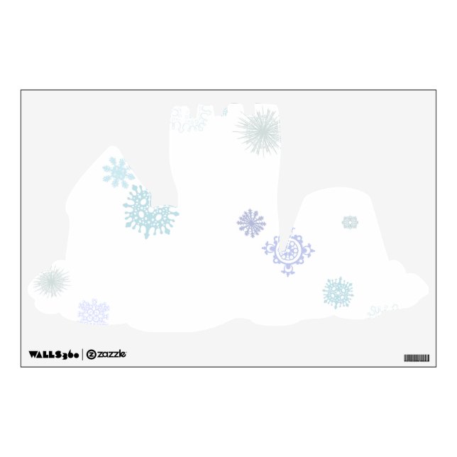 Pale Snowflakes Wall Decal (Front)