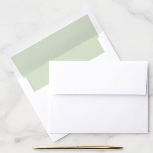 Pale Spring Green Sweetheart Blush Envelope Liner