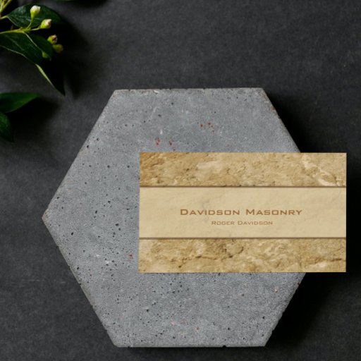 Customizable Pale Stone Business Card