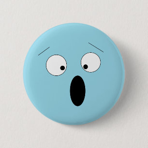 Pale Surprised Shocked Silly Face Button