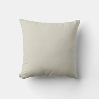 Pale Tan Solid Color Coordinates with Vertical Gre Throw Pillow