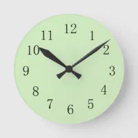 Sage Green Gradient Aura Round Clock