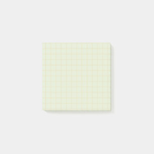 Pale Teal Checkered Pattern Soft Grid Design Post-it Notes