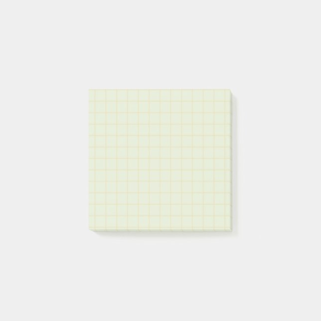 Pale Teal Checkered Pattern Soft Grid Design Post-it Notes (Front)