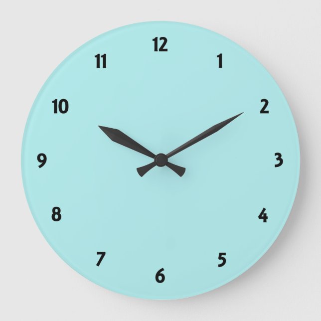Pale Turquoise Large Clock (Front)
