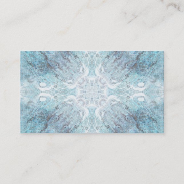 Pale Turquoise Pattern, with Some Soft Shapes. Business Card (Front)