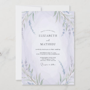 Pale Violet Wildflower Wedding Invitation