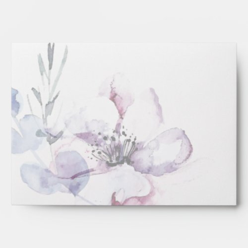 Pale Watercolor Apple Blossom Envelope