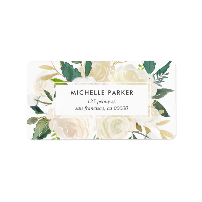 Pale Watercolor Floral Return Address Label | Zazzle
