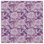 Pale white/violet repeat rose pattern  fabric