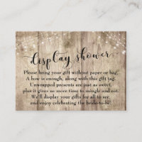 Pale Wood & Lights No Wrap Bridal Shower Card