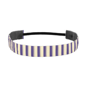 Pale Yellow and Blue Beach Stripe Athletic Headband