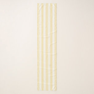 Pale yellow and white candy stripes scarf