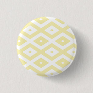 Pale yellow and white diamond pattern button