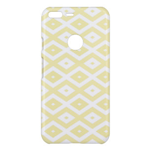 Pale yellow and white diamond pattern uncommon google pixel XL case