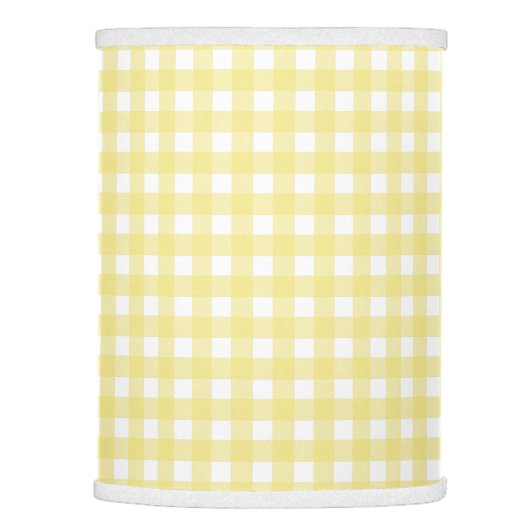 Pale yellow and white gingham lamp shade (Right)