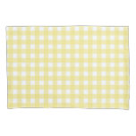 Pale Yellow And White Gingham Pillow Case at Zazzle