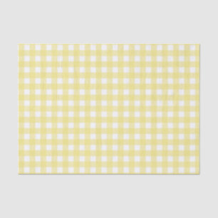 Pale yellow and white gingham tissue paper