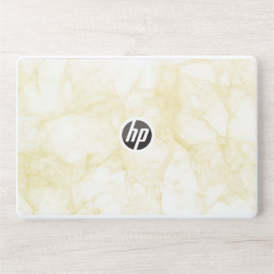 Pale Yellow and White Marble Seamless Texture with HP Laptop Skin