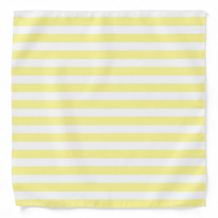 Pale Yellow and White Stripes Bandana