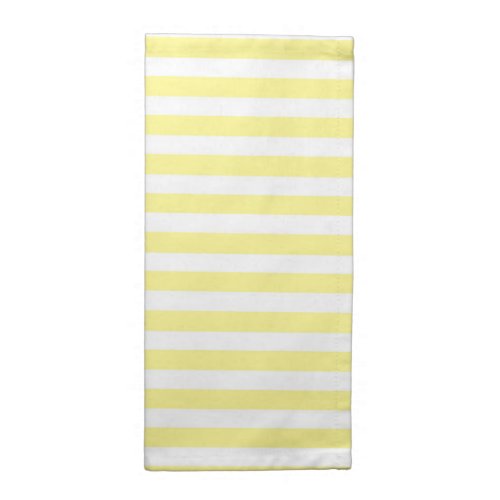 Pale Yellow and White Stripes Cloth Napkin