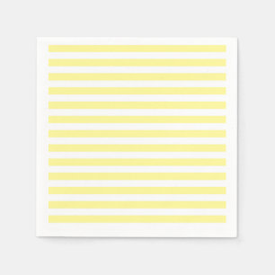 Pale Yellow and White Stripes Napkins
